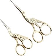 🧵 bihrtc 3.6-inch and 4.5-inch gold stainless steel classic stork scissors crane design sewing scissors diy tools shear for crafting, embroidery, needlework, artwork & everyday use logo