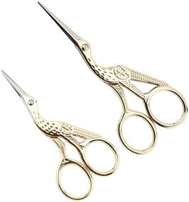 img 4 attached to 🧵 BIHRTC 3.6-inch and 4.5-inch Gold Stainless Steel Classic Stork Scissors Crane Design Sewing Scissors DIY Tools Shear for Crafting, Embroidery, Needlework, Artwork & Everyday Use