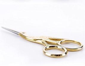 img 1 attached to 🧵 BIHRTC 3.6-inch and 4.5-inch Gold Stainless Steel Classic Stork Scissors Crane Design Sewing Scissors DIY Tools Shear for Crafting, Embroidery, Needlework, Artwork & Everyday Use