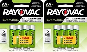 img 1 attached to 🔋 High Capacity Rayovac AA Rechargeable Batteries - 8-pack with Holders