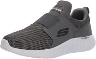 skechers depth charge loafer charcoal: stylish comfort for all-day wear logo