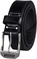 👔 dickies mens leather stitch black belt: stylish men's accessories for a polished look logo