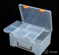 img 1 attached to 🗃️ Enhanced 9-Grids Plastic Organizer Box with Dividers | Craft and Jewelry Organizer | Small Parts Container with Dividers for Beads, Earrings, Rings, Buttons, and More… review by Mario Panda