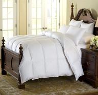 🛏️ downright sierra luxury down alternative fiber comforter – hypoallergenic queen size bedding – comforel fiber, 330 thread count cotton cambric cover logo