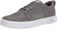 👟 puma men's sneaker in white, gray, and violet logo