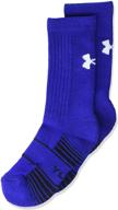 🧦 under armour youth team crew socks, small - royal/white - 1 pair: performance and comfort for youth athletes logo