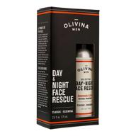 🧔 olivina men age-defying day & night face rescue, bourbon cedar: high-performance skincare in a 2.5 fl oz bottle logo