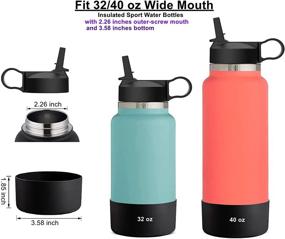 img 3 attached to 🔥 Sleek Black SPORTULA Straw Lid with Boot: Perfect Fit for Hydro Flask & Insulated Sport Water Bottles (32/40 oz)