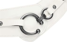 img 1 attached to BlackButterfly Elastic Stretch Interlock Buckle Women's Accessories in Belts