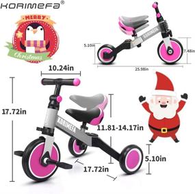 img 2 attached to KORIMEFA Removable Tricycles for Children - Toddlers Tricycle, Scooter & Wagon Combo