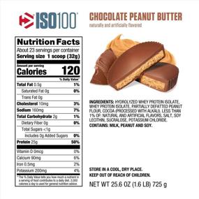 img 3 attached to Dymatize ISO 100 Whey Protein Powder – 25g Hydrolyzed 100% Whey Isolate, Gluten Free, Fast Digesting – 1.6lb (25.6oz) Chocolate Peanut Butter – Pack of 1