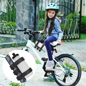 img 2 attached to 🚲 TOOVREN Bike Water Bottle Holder + Bluetooth Speaker Mount: No Screws, Adjustable Strap for Kids Drink Bottle. Wireless Soundbar for Mountain Bikes, Scooters, Boats, Golf Carts