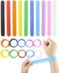 img 4 attached to 🌈 DEEBF Silicone Bracelets - Vibrant Rainbow Party Favors