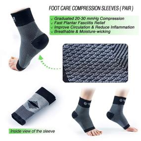 img 3 attached to 🌱 Ultimate Plantar Fasciitis Foot Pain Relief & Recovery Kit: Compression Foot Sleeves, Heel Cups, Arch Supports, Gel Inserts & Spiky Massage Ball for Fast Relief