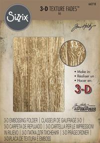 img 3 attached to Sizzix 3D Embossing Folder by Tim Holtz in One Size, Lumber Design