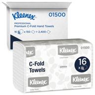 🧻 kimberly-clark professional kleenex c fold paper towels (01500) – absorbent, white – 16 packs/case, 150 c-fold towels/pack – 2,400 towels/case: high-quality, hygienic solution! logo