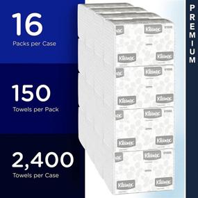 img 3 attached to 🧻 Kimberly-Clark Professional Kleenex C Fold Paper Towels (01500) – Absorbent, White – 16 Packs/Case, 150 C-Fold Towels/Pack – 2,400 Towels/Case: High-Quality, Hygienic Solution!