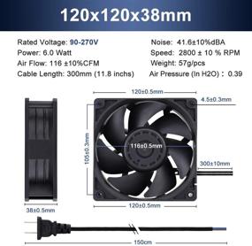 img 3 attached to Wathai Industrial Bearing Brushless Cooling