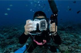 img 1 attached to 📸 XPOOVV [40m/130ft ] Professional Waterproof Phone Housing for Underwater Photography and Videos, Ideal for Diving, Swimming, Surfing, Snorkeling, with Lanyard - Compatible with iPhone/Galaxy/Series Smartphones