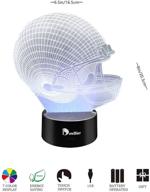 dowbier 3d illusion multi colors usb sleeping night light desk lamp room decoration (football helmet) логотип