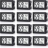 goabroa 12 pack mini small hygrometer thermometer: digital indoor humidity gauge monitor with temperature meter sensor (℉) – bulk pack for accurate climate control логотип