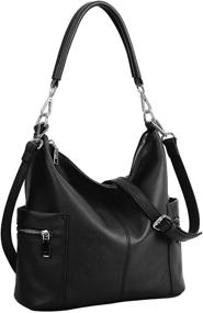 img 3 attached to YALUXE Genuine Cowhide Leather Shoulder Bags & Wallets for Women