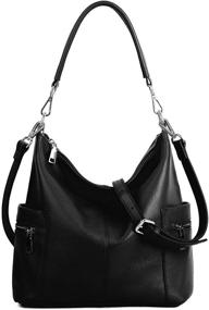 img 4 attached to YALUXE Genuine Cowhide Leather Shoulder Bags & Wallets for Women