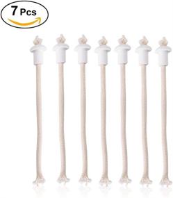 img 1 attached to Sheens 7Pcs Ceramic Holders Torch Wine Bottle Oil Lantern Wick: Premium Natural Cotton Core Candle Wick Replacements
