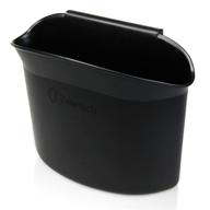 zone tech portable hanging mini car garbage can - premium quality black trash can for cars, office, home - universal traveling wastebasket logo