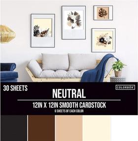 img 1 attached to 🎨 Colorbok 61198B Neutral Smooth Cardstock Paper Pad, 12x12 - 30 Sheets in 5 Assorted Neutral Colors (Packaging Variations)