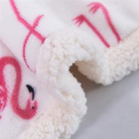 img 2 attached to RHF Flamingo Fuzzy Blanket: Plush, Fluffy & Cozy Bed Throw Blanket for Kids & Adults - Velvet, Thick Fleece - Perfect Couch Blanket and Flamingo Gift (Throw), White