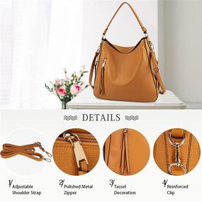 img 1 attached to Handbags Waterproof Leather Shoulder Crossbody Women's Handbags & Wallets in Totes