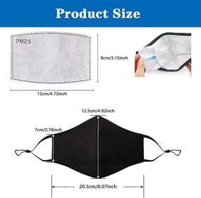 img 1 attached to Mask Cloth Reusable Cotton Breathable Adjustable