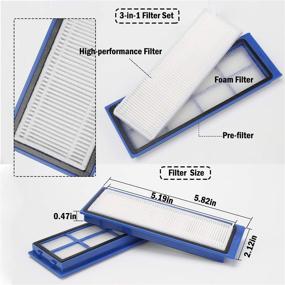 img 3 attached to Complete Replacement Parts Kit for Eufy RoboVac L70 Hybrid Vacuum Cleaner: 1 Rolling Brush, 2 Mop Pads, 4 HEPA Filters, 8 Side Brushes