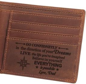 img 4 attached to Personalized Engraved Wallet Gradation Ideas Best Christmas Men's Accessories in Wallets, Card Cases & Money Organizers