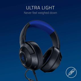 img 3 attached to 🎧 Razer Kraken X Ultralight Gaming Headset: 7.1 Surround Sound - Lightweight Aluminum Frame - Bendable Cardioid Microphone - PC, PS4, PS5, Switch, Xbox One, Xbox Series X,S, Mobile - Black/Blue