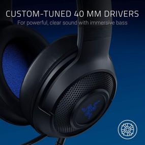 img 1 attached to 🎧 Razer Kraken X Ultralight Gaming Headset: 7.1 Surround Sound - Lightweight Aluminum Frame - Bendable Cardioid Microphone - PC, PS4, PS5, Switch, Xbox One, Xbox Series X,S, Mobile - Black/Blue