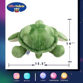 img 1 attached to 🐢 Glow Guards 14’’ LED Light up Stuffed Sea Turtle Plush Toy with Colorful Night Lights - Glow Ocean Life Birthday Gift for Toddler Kids