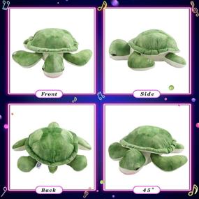 img 3 attached to 🐢 Glow Guards 14’’ LED Light up Stuffed Sea Turtle Plush Toy with Colorful Night Lights - Glow Ocean Life Birthday Gift for Toddler Kids