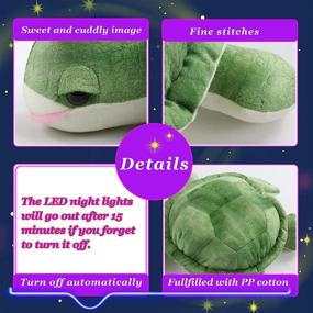 img 2 attached to 🐢 Glow Guards 14’’ LED Light up Stuffed Sea Turtle Plush Toy with Colorful Night Lights - Glow Ocean Life Birthday Gift for Toddler Kids