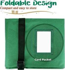 img 1 attached to 🎄 Large Christmas Tree Storage Bag for 9ft Artificial Trees - 600D Heavy Duty Canvas Container with Card Pocket (Green)