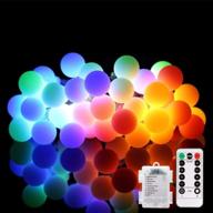 aloveco led string lights: waterproof globe starry fairy lights for bedroom and garden - 18ft, 50 led, battery powered with remote - perfect for christmas tree, wedding, and party decorations! logo