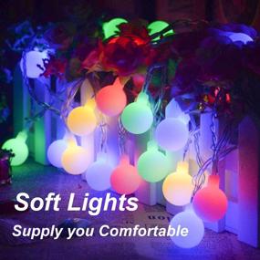 img 3 attached to ALOVECO LED String Lights: Waterproof Globe Starry Fairy Lights for Bedroom and Garden - 18ft, 50 LED, Battery Powered with Remote - Perfect for Christmas Tree, Wedding, and Party Decorations!