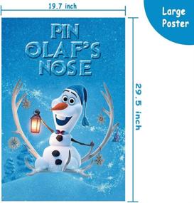 img 3 attached to 🎉 Premium Frozen Party Supplies: Sherpaa Frozen Party Set with Pin the Nose on Olaf Game, Ring Toss Party Favors, and more!