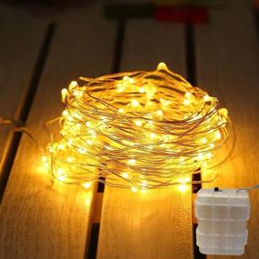 img 4 attached to 🌟 Sanniu Fairy Lights 1Pack - 5M/16ft Mini 3A Battery Operated Indoor String Lights - Copper Wire Starry LED Lights for Bedroom, Outdoor, Christmas, Parties, Wedding, Centerpiece, Decoration - Warm White