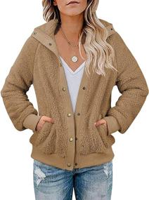 img 4 attached to VTSGN Womens Sherpa Jacket Outwear