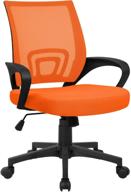 🪑 highly ergonomic orange mesh back swivel office chair for task seating with waist support логотип