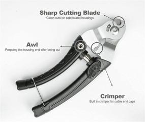 img 1 attached to 🔧 Venzo Heavy Duty 2-in-1 Cable Repair Tool - Stainless Steel Cutter Scissors Crimper for Bike Bicycle Brake MTB Cable and Housing