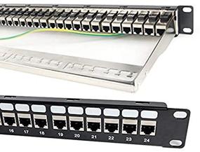 img 2 attached to 🔌 Detroit Packing Co. Кат.6А RJ45 тандемный черезоплетовый патч-панель: монтаж настенный или монтаж в стойку, 24 порта - совместима с кат.5, кат.5e, кат.6, кат.6А, UTP, STP - защита CAT6А