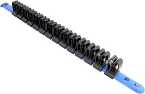 img 3 attached to 🔧 Screwdriver Holder Wall Mount Tool Organizer: Blue Aluminum Rail with 14 Clips by ABN
